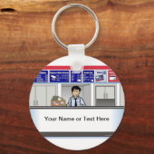 Personeelsleden van postcontrastfunctionarissen -  sleutelhanger (Voorkant)