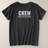 Personeelsleden voor- en achterafdrukken grote maat t-shirt (Design achterkant)