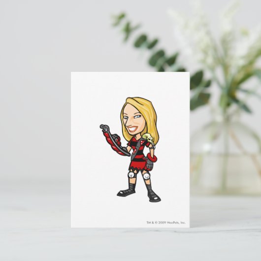 Personeelsleider van Viola Krawk Briefkaart (Staand voorkant)