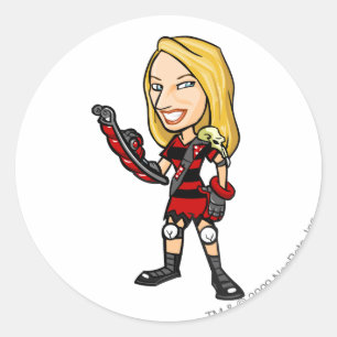 Personeelsleider van Viola Krawk Ronde Sticker