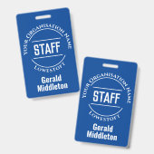 Personeelslid Badge (Front & Back)