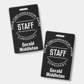 Personeelslid Badge (Front & Back)