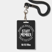 Personeelslid Badge (Achterkant met lanyard)