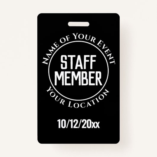 Personeelslid Badge (Voorkant)