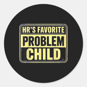 Personeelslid probleemkind collega kantoor humor ronde sticker