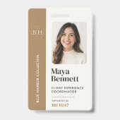 Personeelslogo-badge Professionele bedrijfs-ID Bei Badge (Voorzijde)