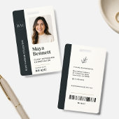 Personeelslogo-badge Professionele bedrijfs-ID-gri Badge
