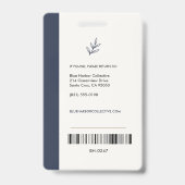 Personeelslogo-badge Professionele bedrijfs-ID Nav Badge (Achterkant)