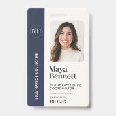 Personeelslogo-badge Professionele bedrijfs-ID Nav Badge (Voorzijde)