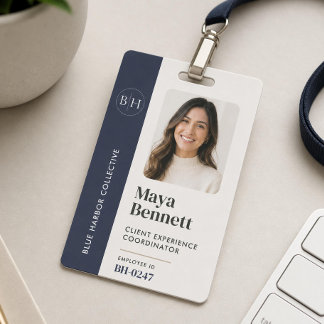 Personeelslogo-badge Professionele bedrijfs-ID Nav Badge