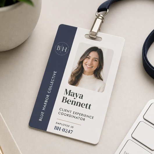 Personeelslogo-badge Professionele bedrijfs-ID Nav Badge