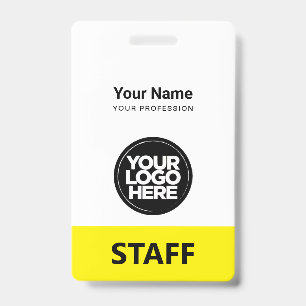 Personeelslogo Personeelslabel Voor- en achterkant Badge