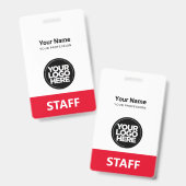 Personeelslogo Personeelslabel Voor- en achterkant Badge (Voor- en achterkant)