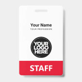 Personeelslogo Personeelslabel Voor- en achterkant Badge (Achterkant)