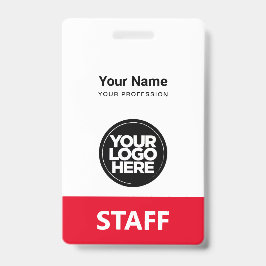 Personeelslogo Personeelslabel Voor- en achterkant Badge