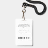 Personeelslogo Zakelijke Barcodekaart Aangepast Badge (Achterkant met lanyard)