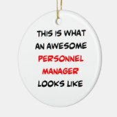 personeelsmanager, geweldig keramisch ornament (Links)