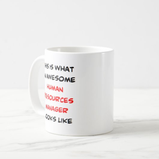 personeelsmanager, geweldige koffiemok (Voorkant links)