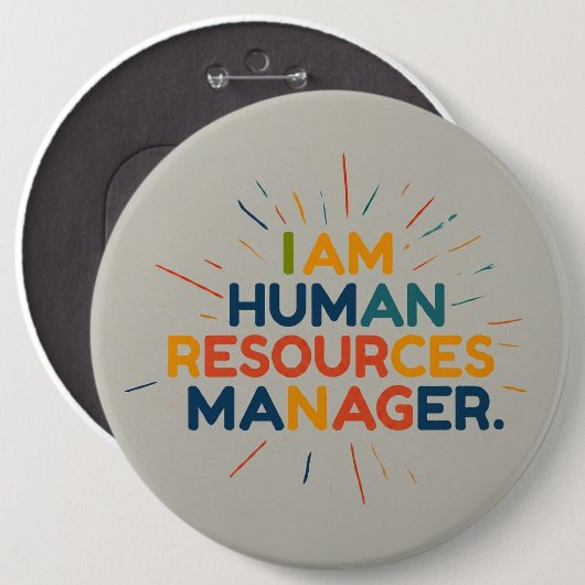 Personeelsmanager Ronde Button 6,0 Cm (Voorkant /achterkant)