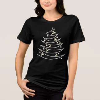Personeelsmedewerker Kerstboom Overzicht Tri-Blend Shirt
