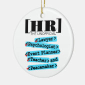 Personeelsmedewerkers officieus keramisch ornament (Links)