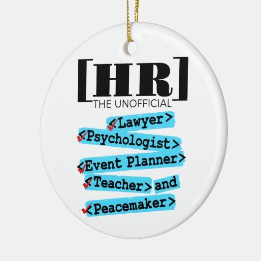 Personeelsmedewerkers officieus keramisch ornament (Links)