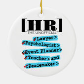 Personeelsmedewerkers officieus keramisch ornament (Achterkant)