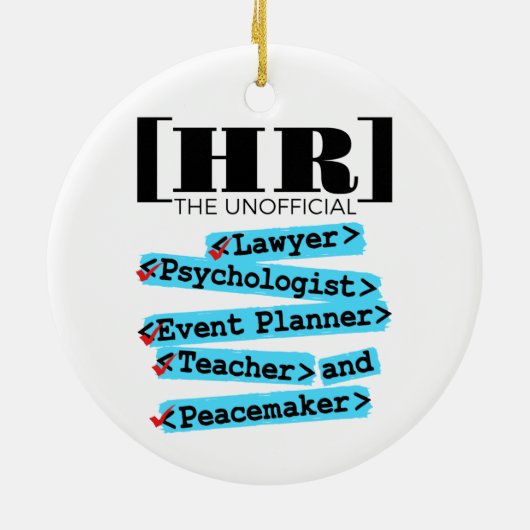 Personeelsmedewerkers officieus keramisch ornament (Achterkant)