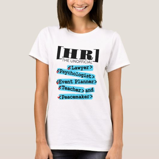 Personeelsmedewerkers officieus t-shirt (Voorkant)