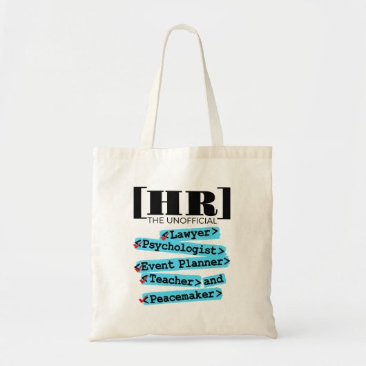 Personeelsmedewerkers officieus tote bag (Voorkant)