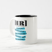 Personeelsmedewerkers officieus tweekleurige koffiemok (Voorkant links)