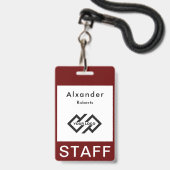 Personeelsnaam Badge Aangepast Logo ID Badge (Voorzijde met lanyard)