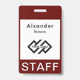 Personeelsnaam Badge Aangepast Logo ID Badge