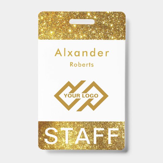 Personeelsnaam Badge Aangepast Logo ID Badge (Voorzijde)