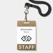 Personeelsnaam Badge Aangepast Logo ID Badge (Voorzijde met lanyard)