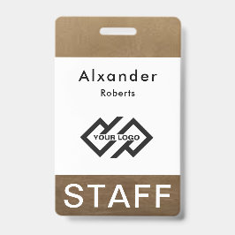 Personeelsnaam Badge Aangepast Logo ID Badge