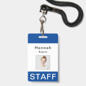 Personeelsnaam Badge Aangepaste Afbeelding ID Badg (Voorzijde met lanyard)