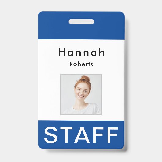 Personeelsnaam Badge Aangepaste Afbeelding ID Badg (Voorzijde)