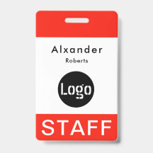 Personeelsnaam badge Aangepaste Logo