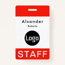 Personeelsnaam badge Aangepaste Logo