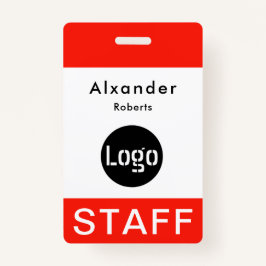 Personeelsnaam badge Aangepaste Logo