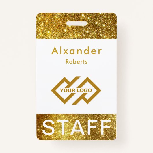 Personeelsnaam badge Aangepaste Logo-ID-kaart (Voorkant)