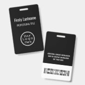 Personeelsnaam badge Aangepaste Logo-ID-kaart (Voor- en achterkant)