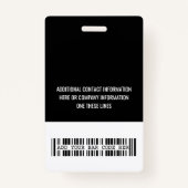 Personeelsnaam badge Aangepaste Logo-ID-kaart (Achterkant)