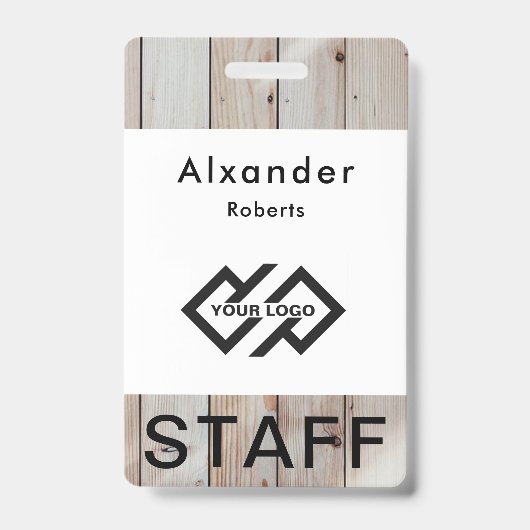 Personeelsnaam badge Aangepaste Logo-ID-kaart (Voorkant)