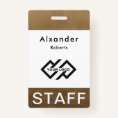 Personeelsnaam badge Aangepaste Logo-ID-kaart (Voorkant)