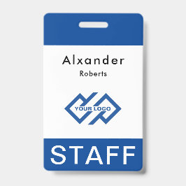 Personeelsnaamkaartje met logo op maat badge