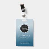 Personeelsnamen Aangepast Logo Personeelsbestand L Badge (Voorzijde met clip)