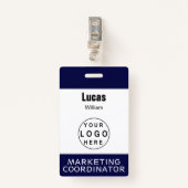 Personeelsnamen Aangepast Logo Personeelsbestand L Badge (Voorkant met clip)