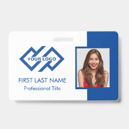 Personeelsnummer | Blauwgroen Logo Foto-ID-badge Badge